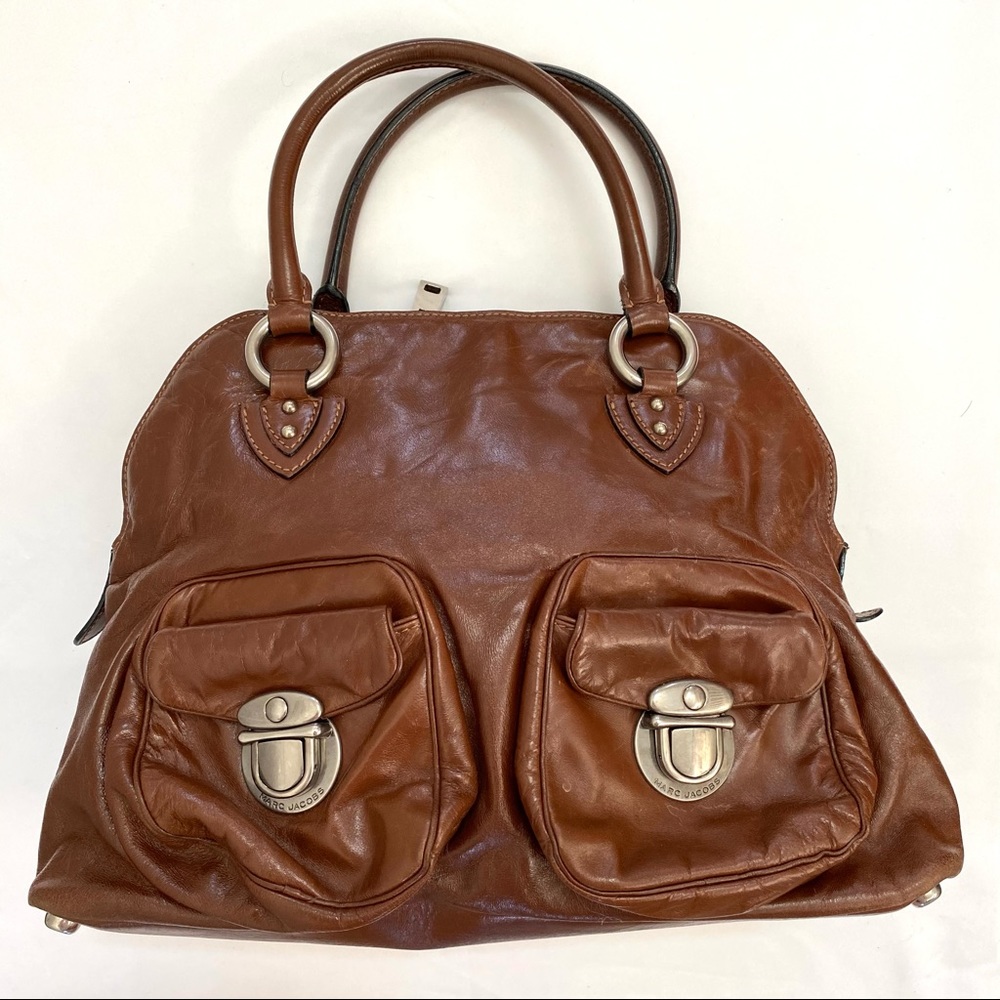 Marc Jacobs brown leather tote bag